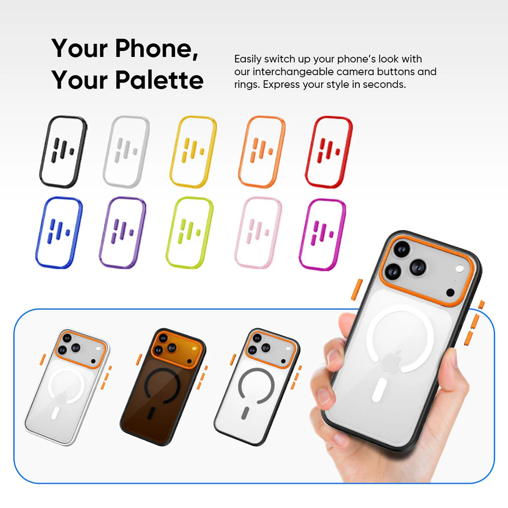 FLOLAB Surtect Tri-Fusion MagSafe Compatible Case – iPhone 17 Series (Black Clear White Ring) - Image 3