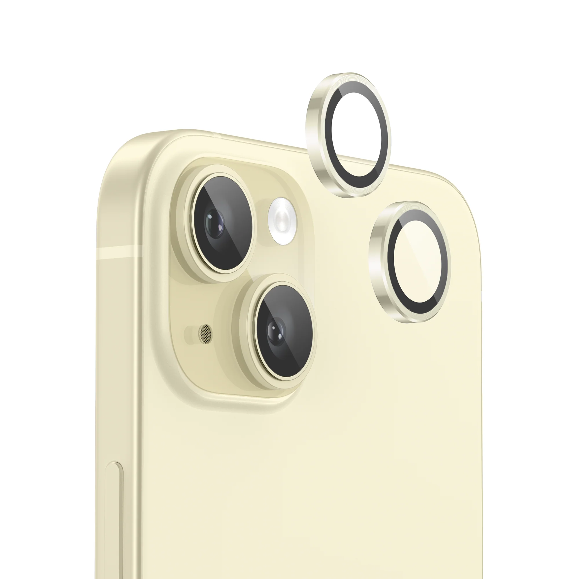 FLOLAB NanoArmour Camera Protector Anti Reflective – iPhone 15 / 15 Plus (Yellow)