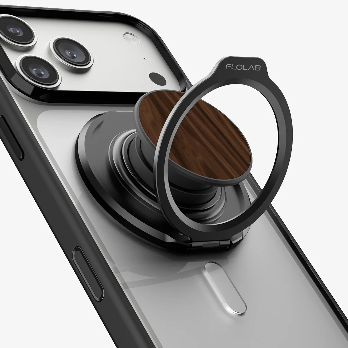FLOLAB ForgeGrip Magnetic Stand & Phone Grip for iPhone Magsafe, Compatible with Android Phone - Carbon Fiber - Image 6