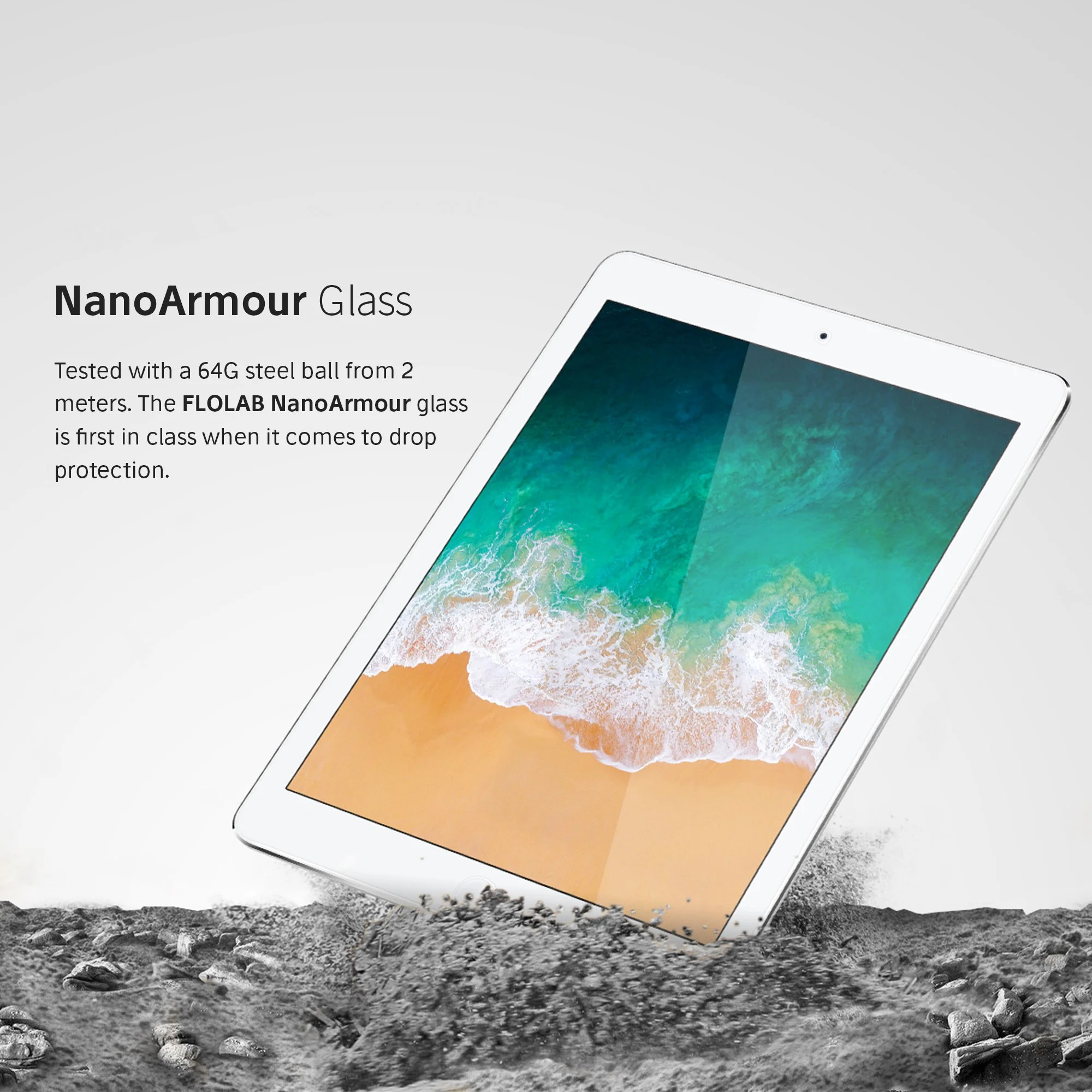 FLOLAB Crystal Clear Glass Screen Protector for iPad Pro 12.9 2nd Gen 1st Gen - Image 5
