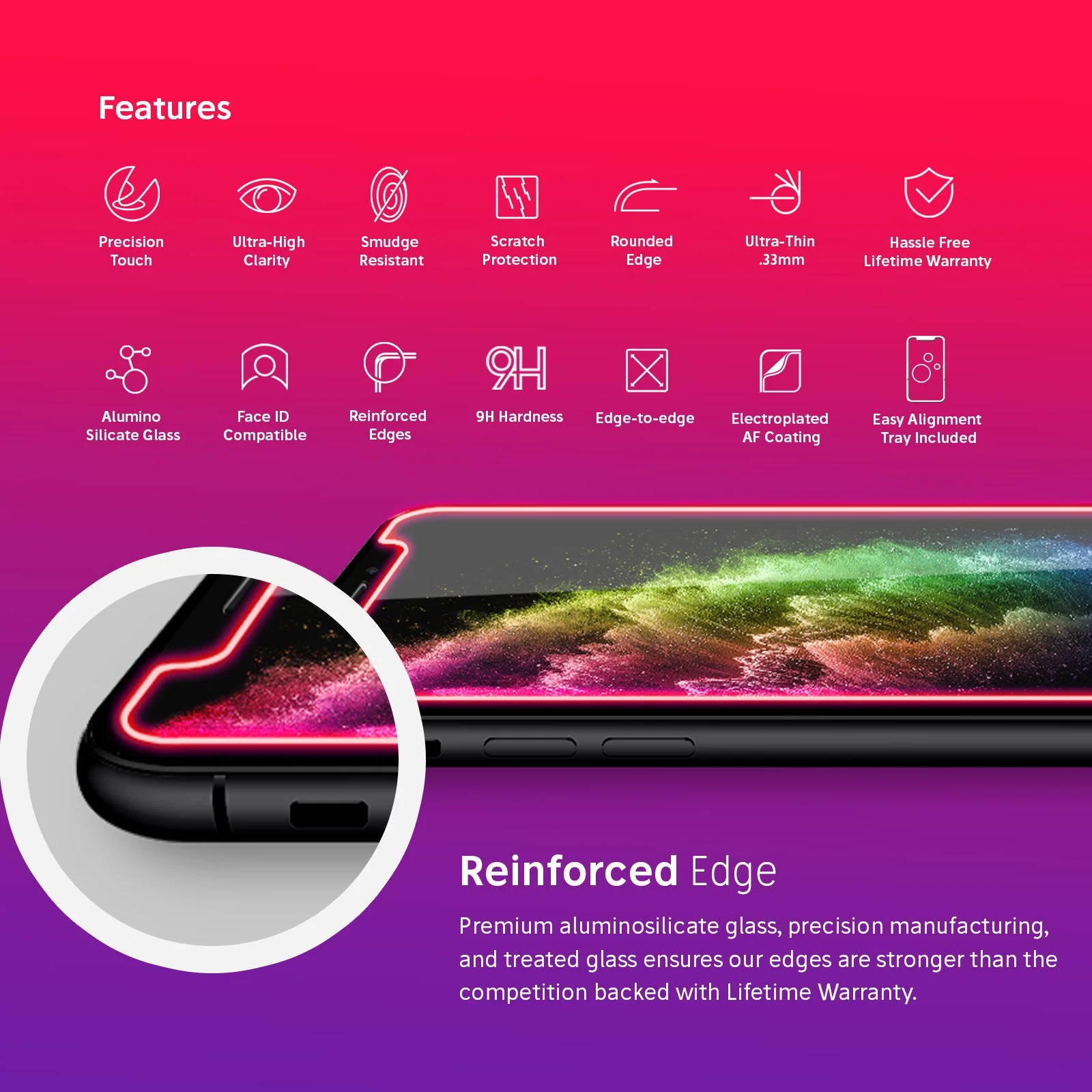 NanoArmour for iPhone 11 Pro Screen Protector Case Friendly - Image 2