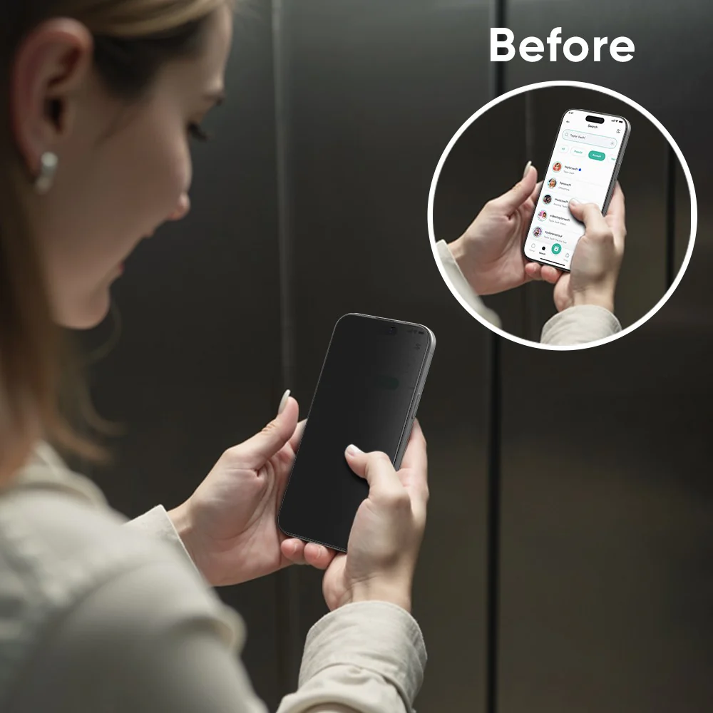 NanoArmour ONETIME PRO Privacy Anti Reflective Infinity Edge – iPhone 16 Series - Image 4