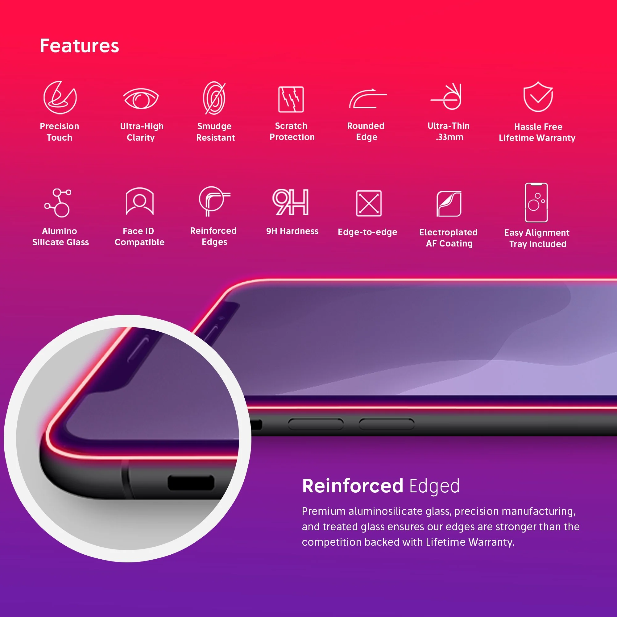 NanoArmour for iPhone 11 Pro Anti-Blue Light Screen Protector Case Friendly - Image 3
